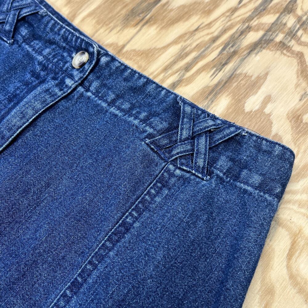 Vintage White Stag Denim Maxi Skirt Y2K Size 6 Blue Boho Casual Western - Picture 5 of 10